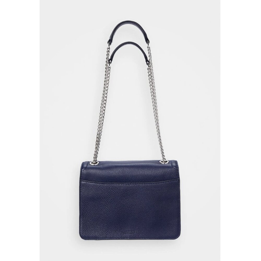Lauren Ralph Lauren Navy Pebbled Medium Bradley Convertible Shoulder/Crossbody - Picture 3 of 7